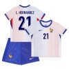 Conjunto (Camiseta+Pantalón Corto) Francia L. Hernandez 21 Segunda Equipación Euro 2024 - Niño